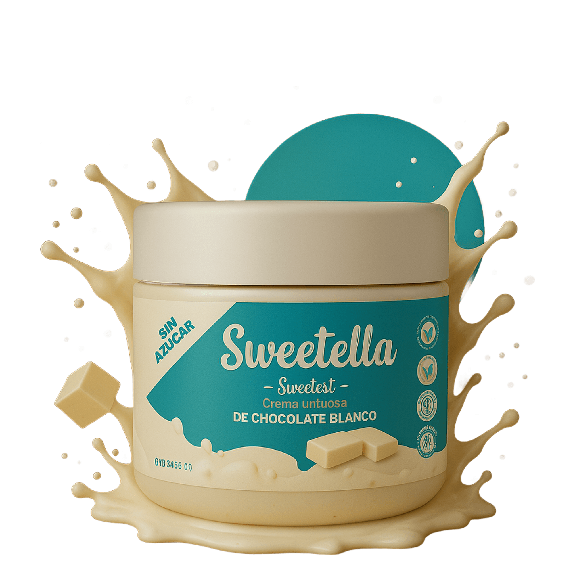 CREMA UNTABLE SWEETEST DE CHOCOLATE BLANCO SIN AZÚCAR SWEETTELLA 200 G