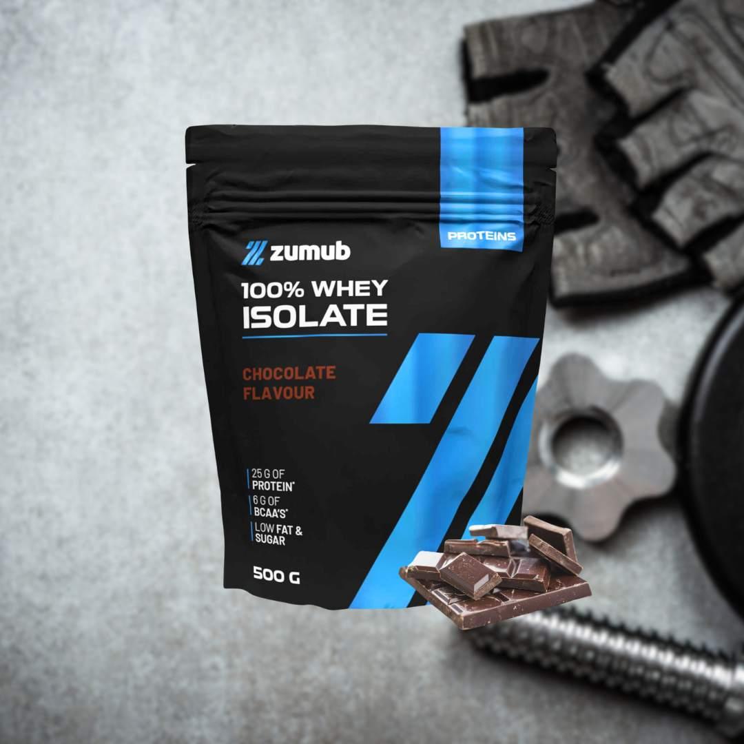 Zumub Proteína 100% Whey Aislada 500 g   Chocolate