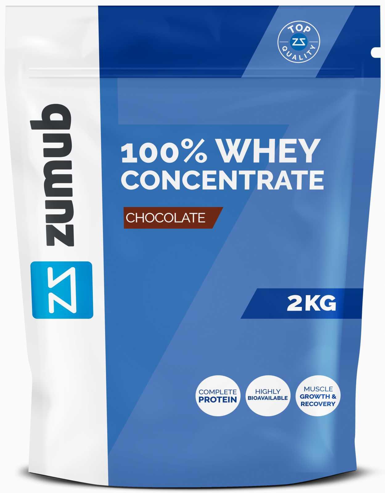 Zumub Proteína 100% Whey Concentrada 2 kg   Chocolate