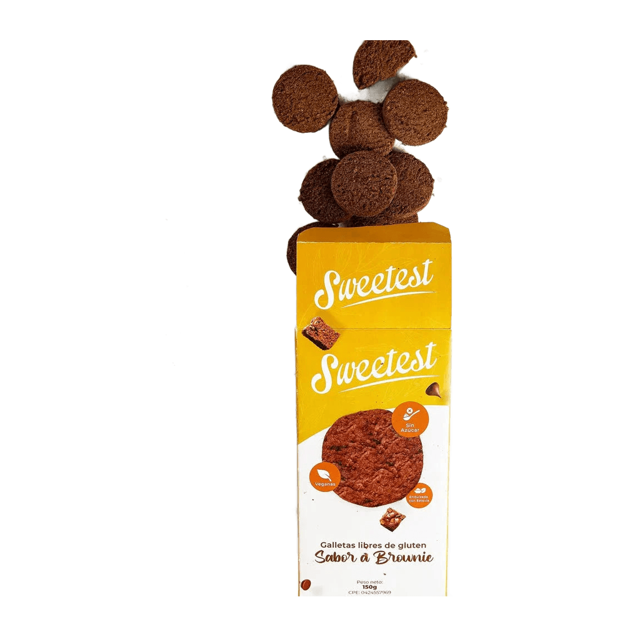 GALLETA SWEETEST COOKIE SABOR A BROWNIE 150 G