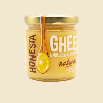 HONESTA Ghee Mantequilla Clarificada Natural 180 g Vidrio