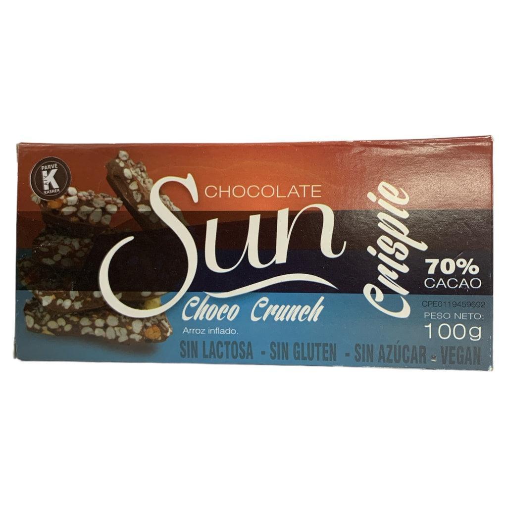 BARRA DE CHOCOLATE CRISPIES SUN CHOCO CRUNCH 100g