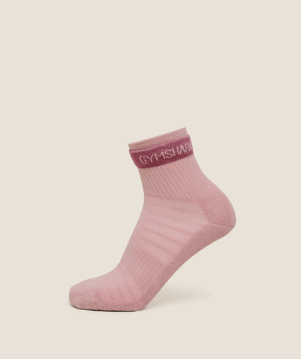Gymshark Double Cuffed Socks Single – Light Pink