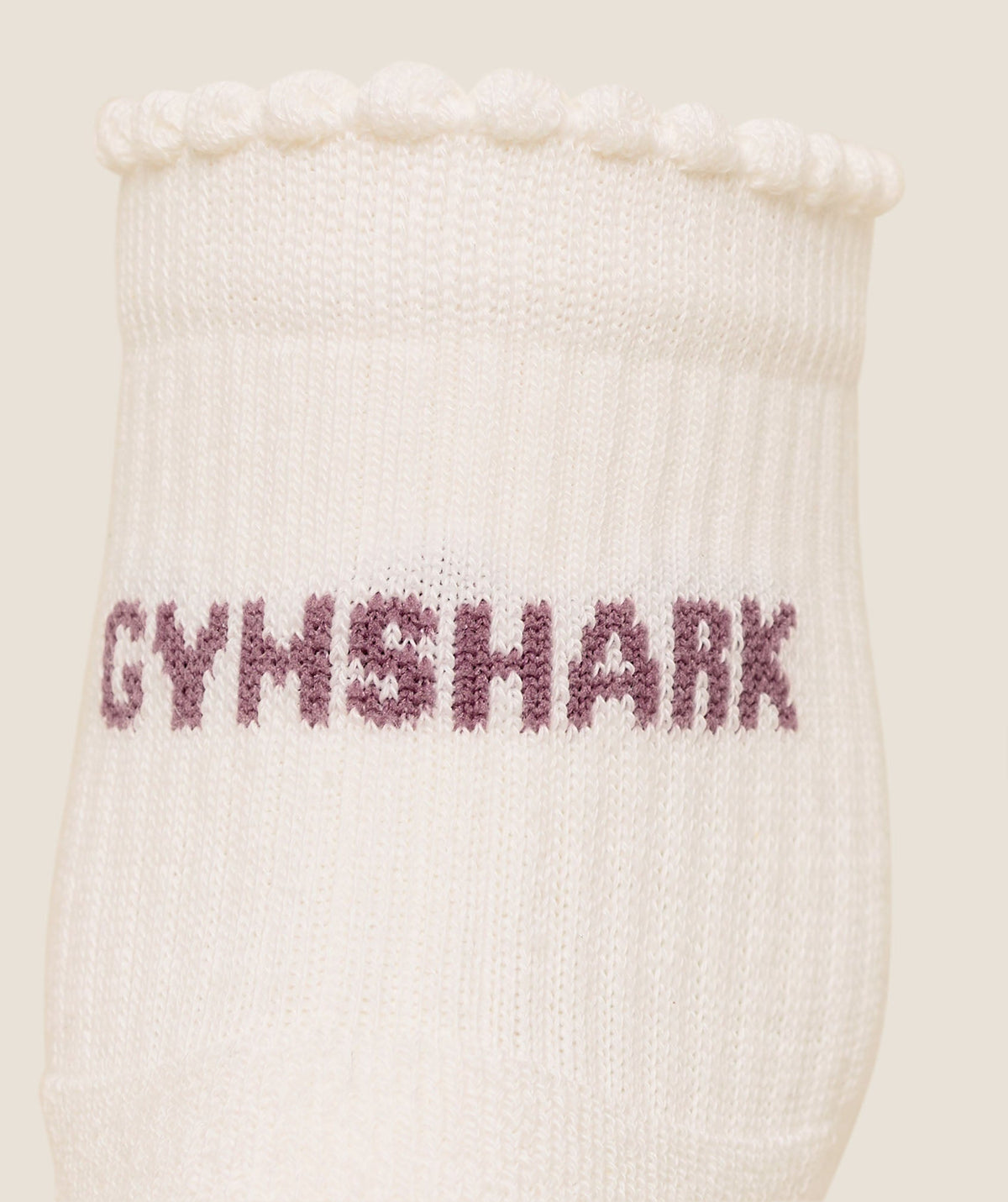 Gymshark Frill Pilates Midi Sock – Soft White/Calm Pink