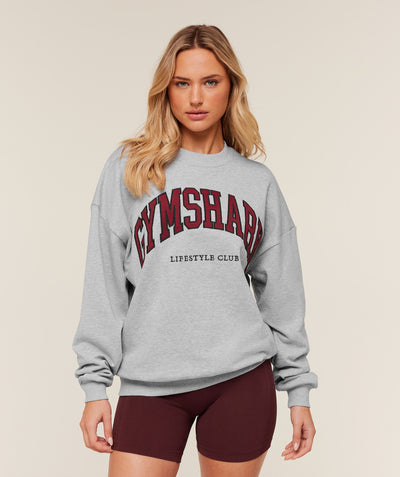 Gymshark Collegiate Graphic Crew Neck Pullover