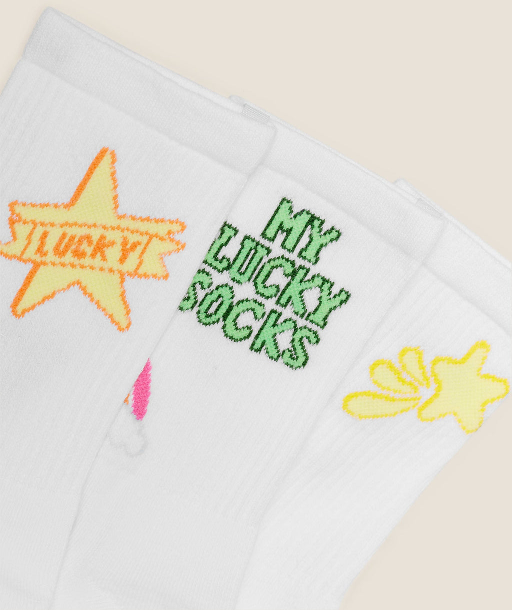 Gymshark Lucky Graphic Crew Socks 3pk