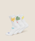 Gymshark Lucky Graphic Crew Socks 3pk – White