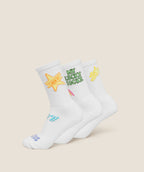 Gymshark Lucky Graphic Crew Socks 3pk – White