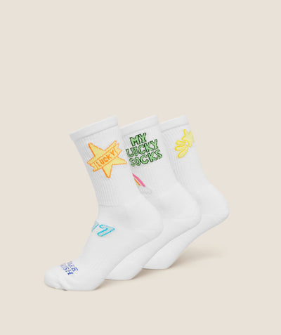 Gymshark Lucky Graphic Crew Socks 3pk