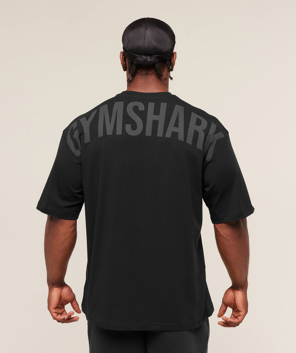 Gymshark Power T-Shirt - Black/Asphalt Grey