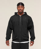 Gymshark Power Zip Up Hoodie - Black/Asphalt Grey