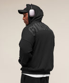 Gymshark Power Zip Up Hoodie - Black/Asphalt Grey