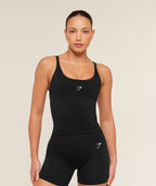 Gymshark Interval Seamless Midi Tank - Black