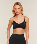 Gymshark Ruched Strappy Sports Bra Black