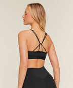 Gymshark Ruched Strappy Sports Bra Black