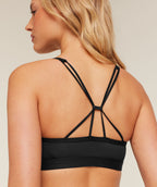 Gymshark Ruched Strappy Sports Bra Black