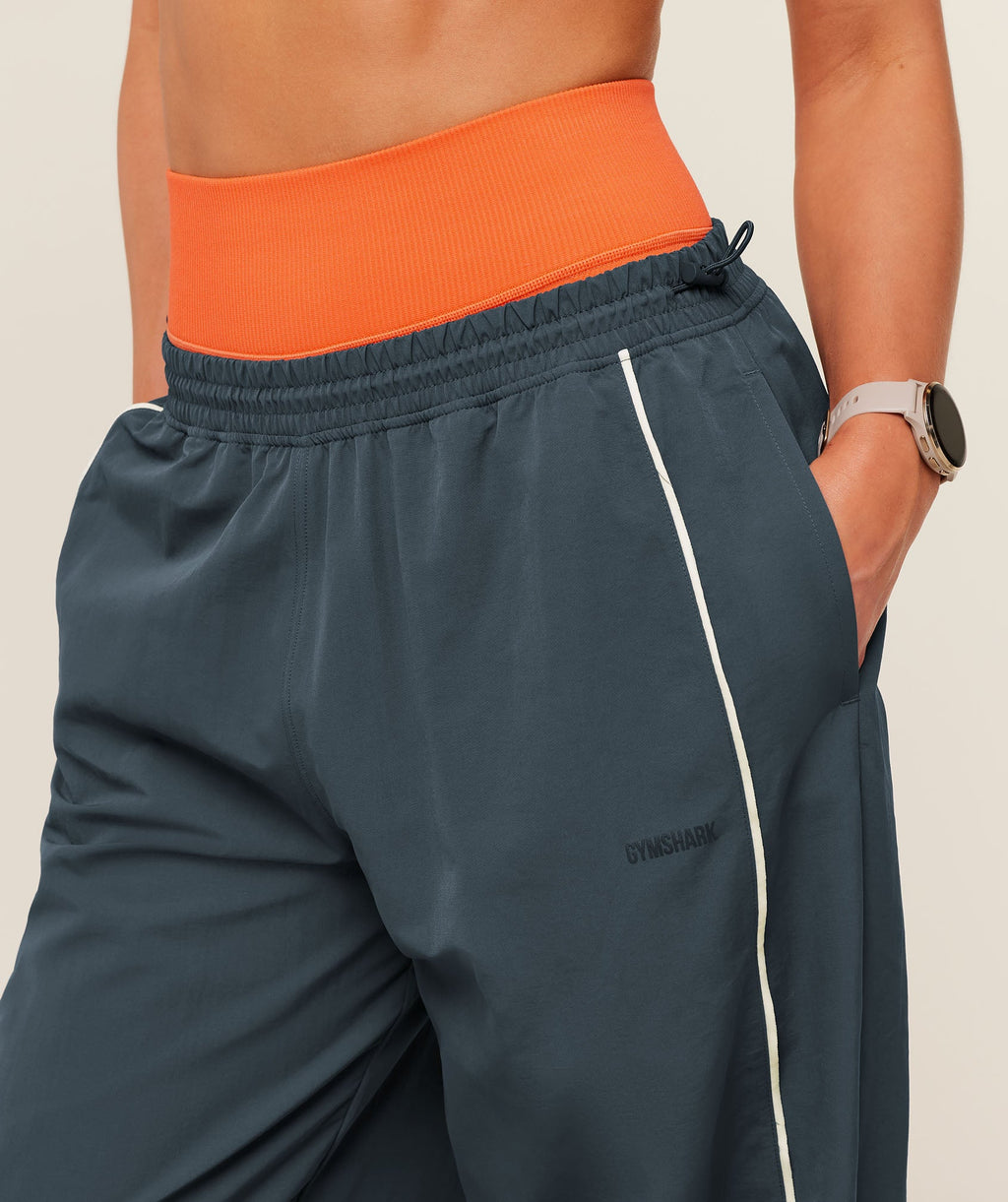 Gymshark To From Pants Stealth Blue/Soft White