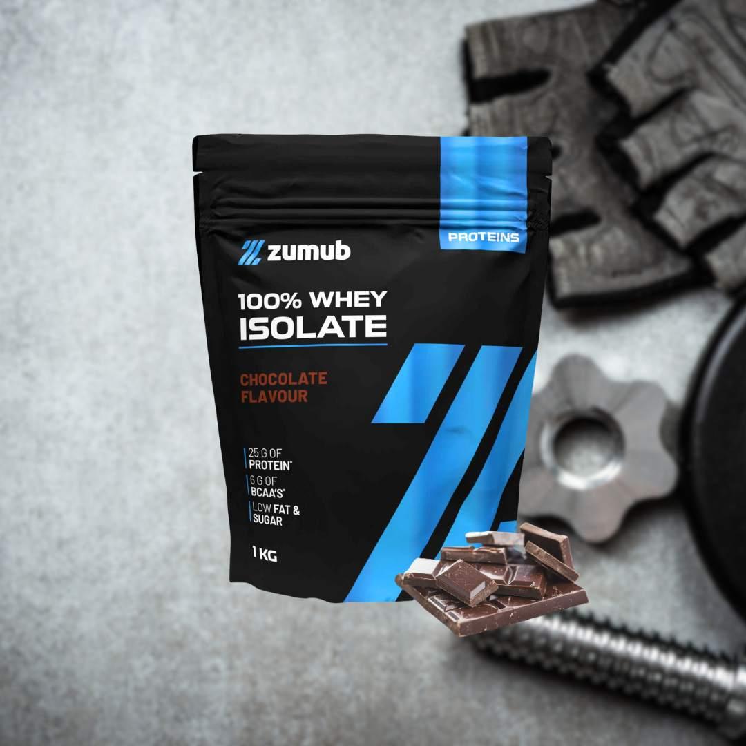 Zumub Proteína 100% Whey Aislada 1 Kg   Chocolate