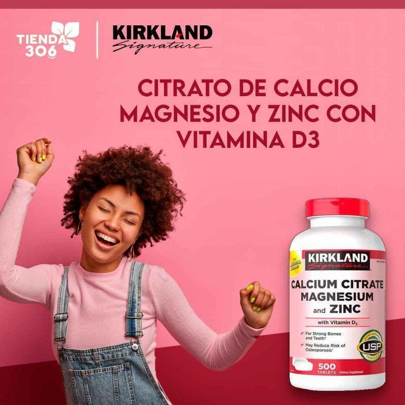 Vitamina Kirkland Citrato de Magnesio y Zinc   500 Capsulas