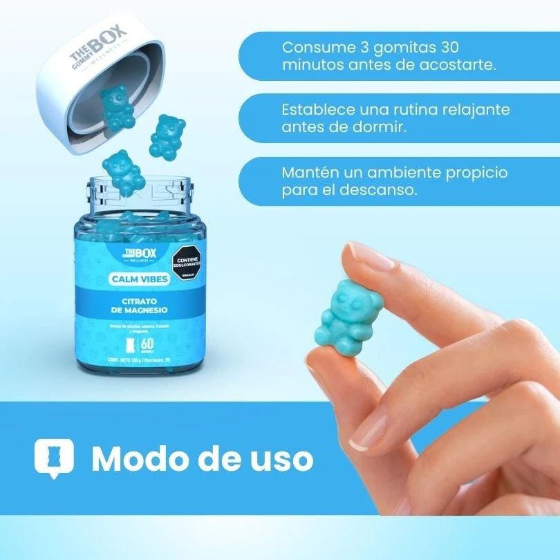 The Gummy Box Calm Vibes - Magnesio, manzanilla y pasiflora en gomitas