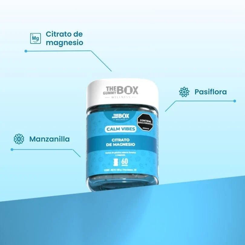 The Gummy Box Calm Vibes - Magnesio, manzanilla y pasiflora en gomitas