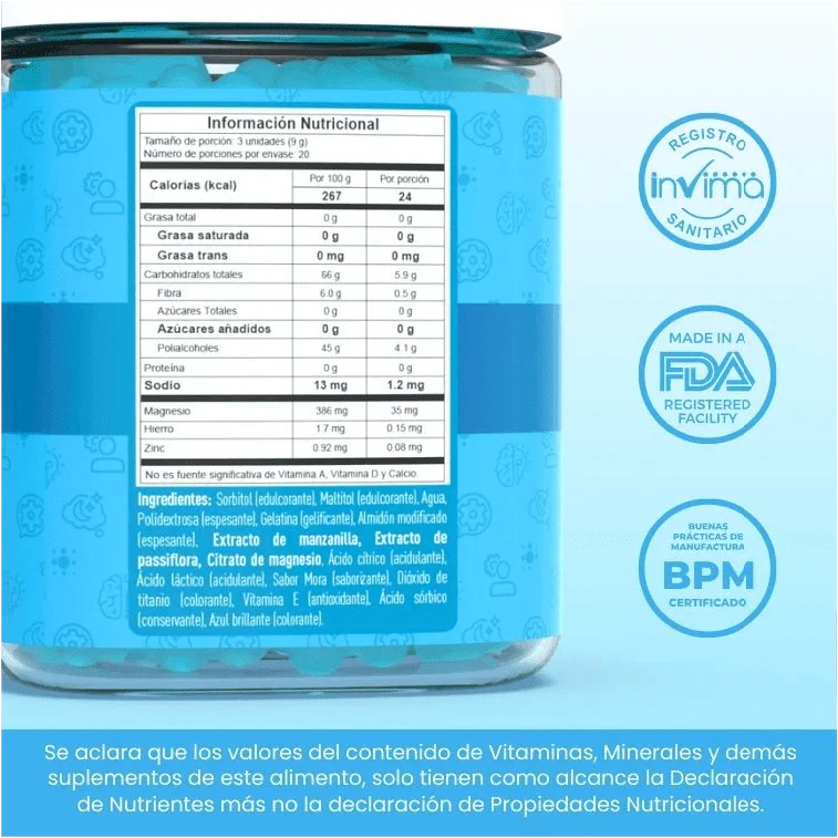 The Gummy Box Calm Vibes - Magnesio, manzanilla y pasiflora en gomitas