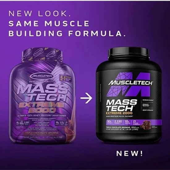 MuscleTech Mass Gainer  Tech Extreme 2000 12 lb   Triple Chocolate Brownie