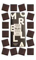 Barra de Chocolate Oscuro 74,4% MORELLA 80 g