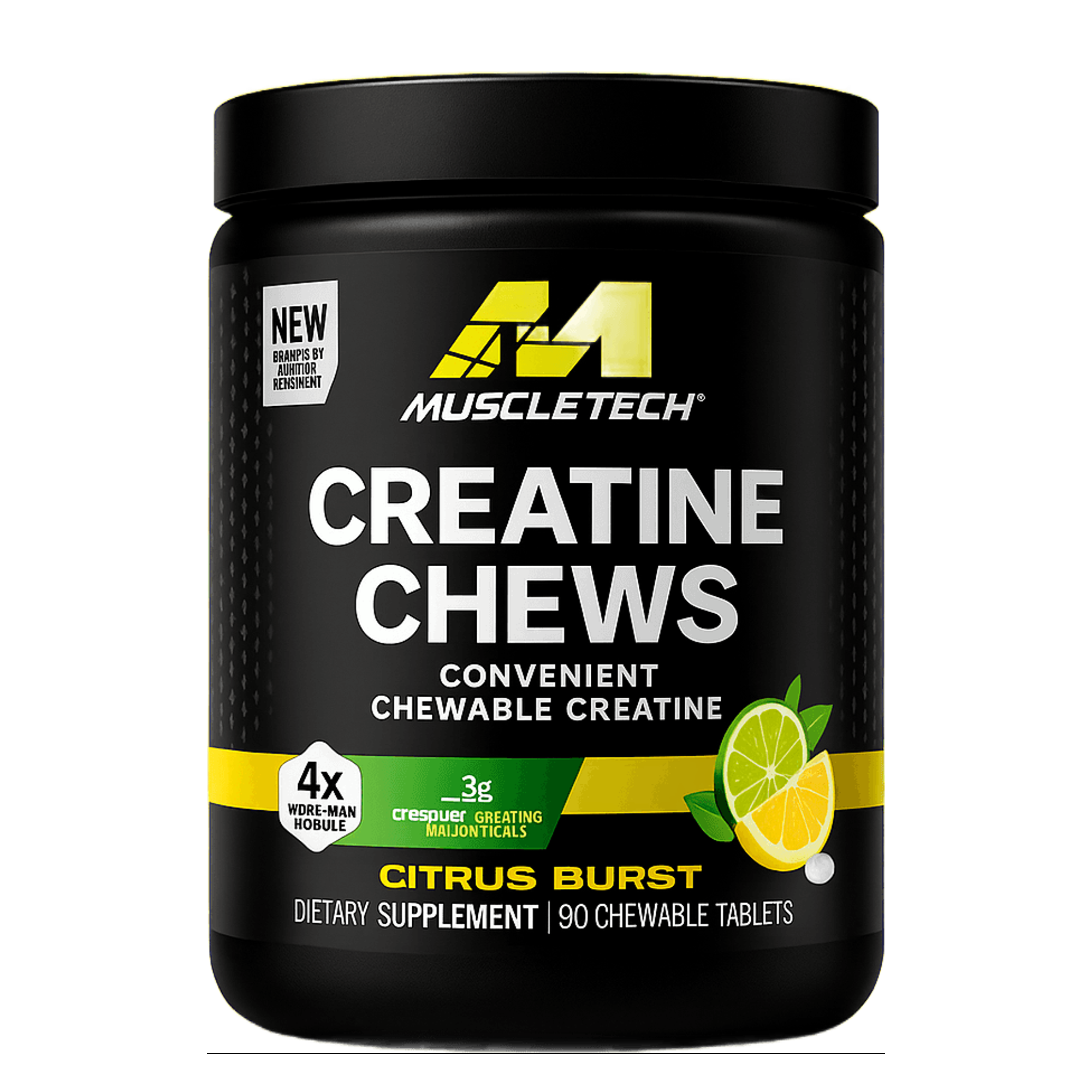 Creatina MuscleTech Chews Citrus Burst   90 Comp Masticables