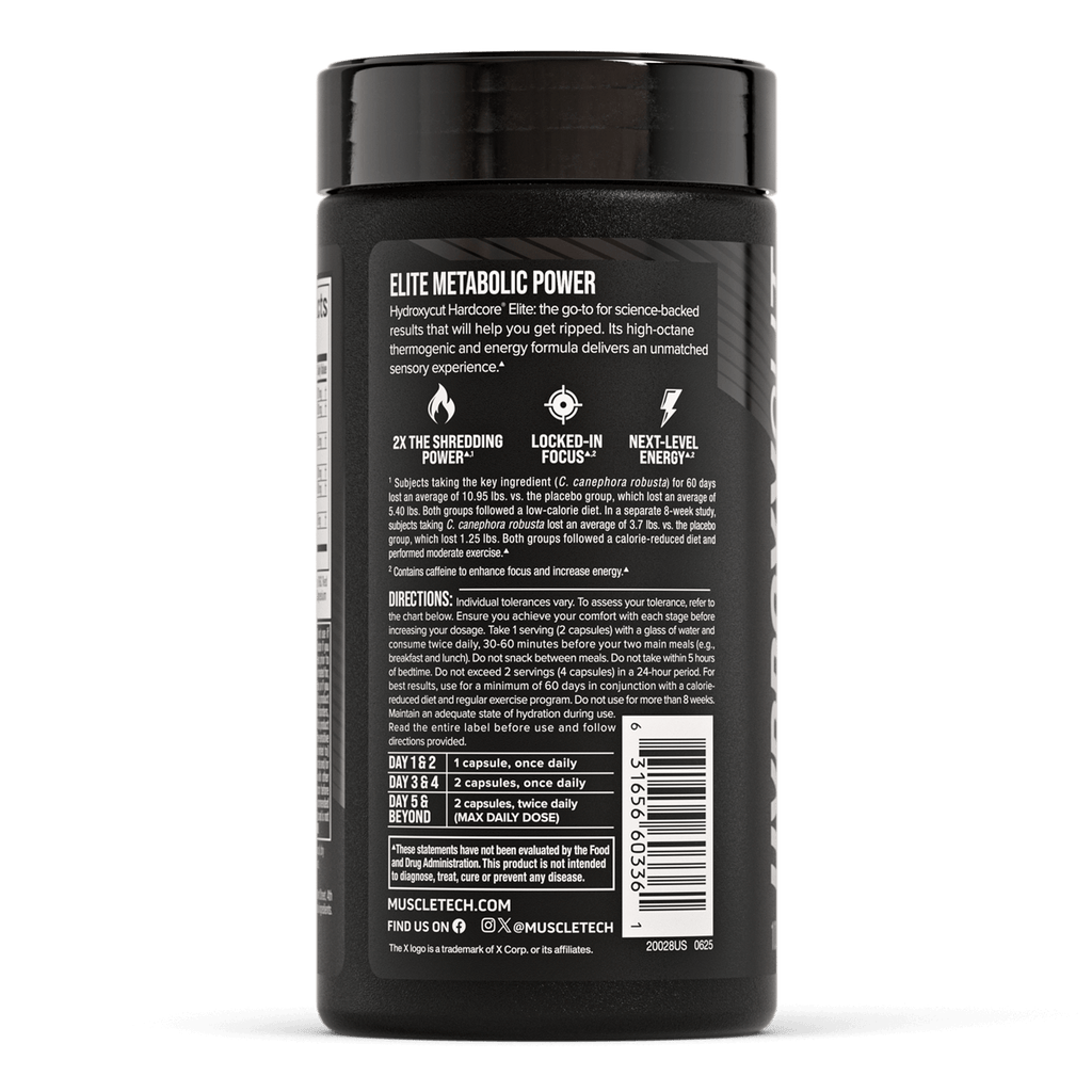 MuscleTech Hydroxycut Hardcore Elite   100 Capsulas