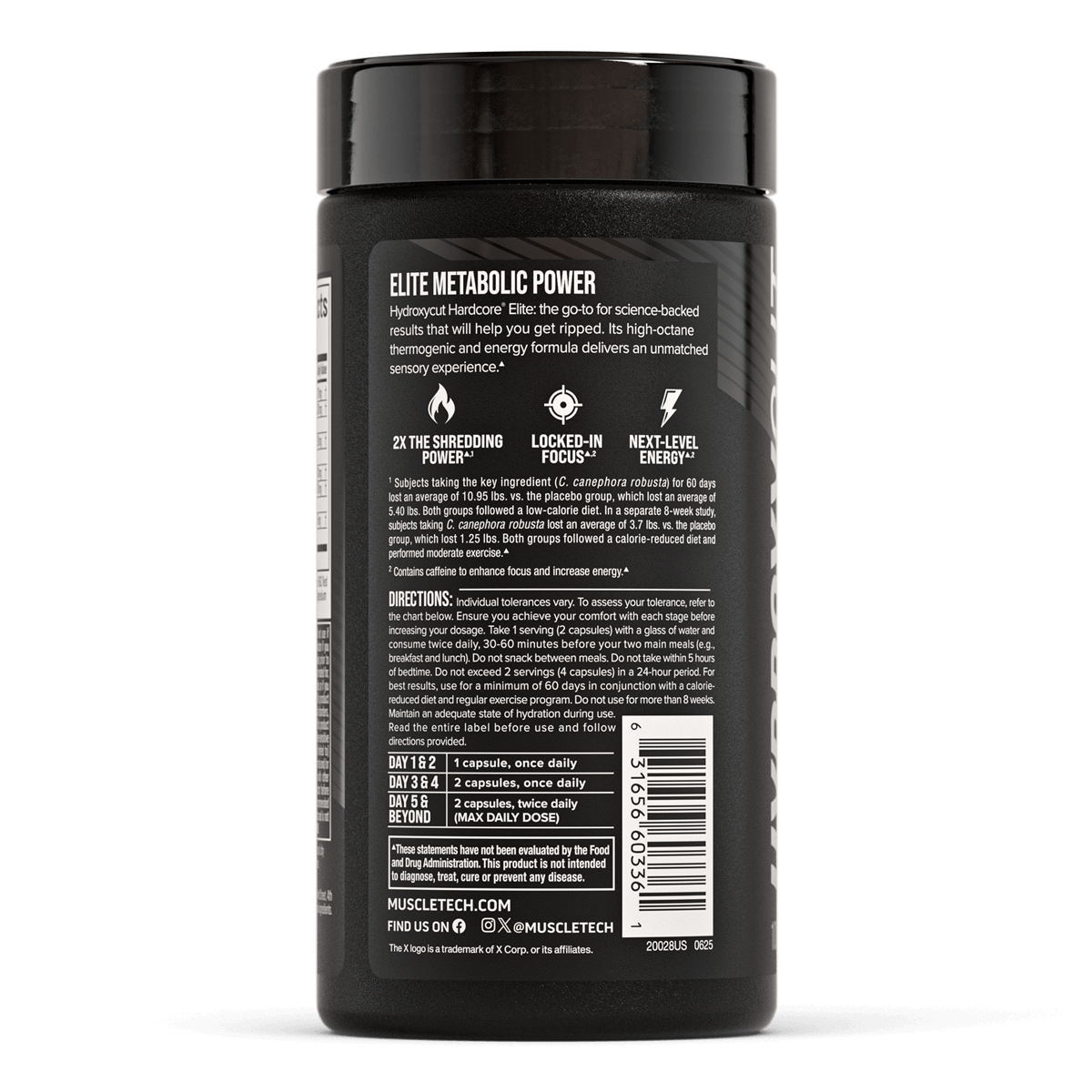 MuscleTech Hydroxycut Hardcore Elite   100 Capsulas