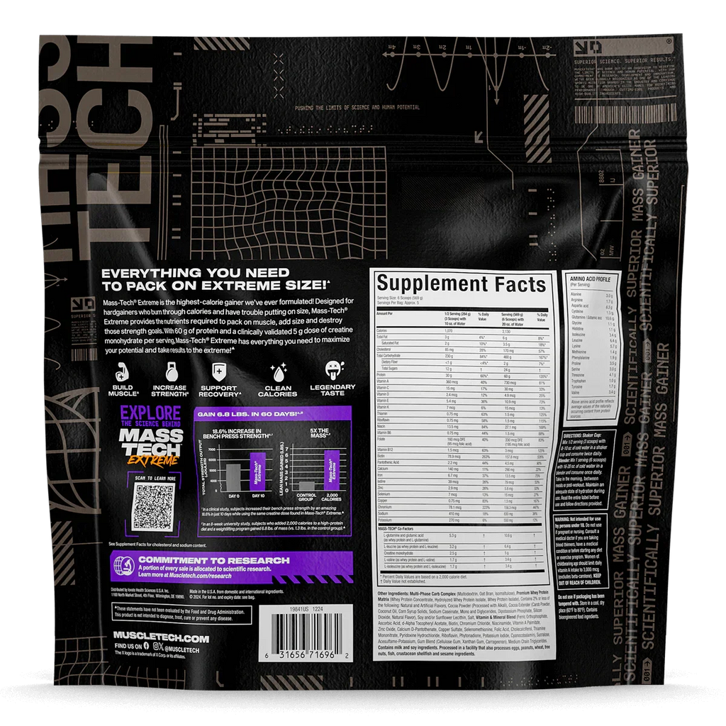 MuscleTech Mass Gainer   Tech Extreme 2000 6 lb   Triple Chocolate Brownie