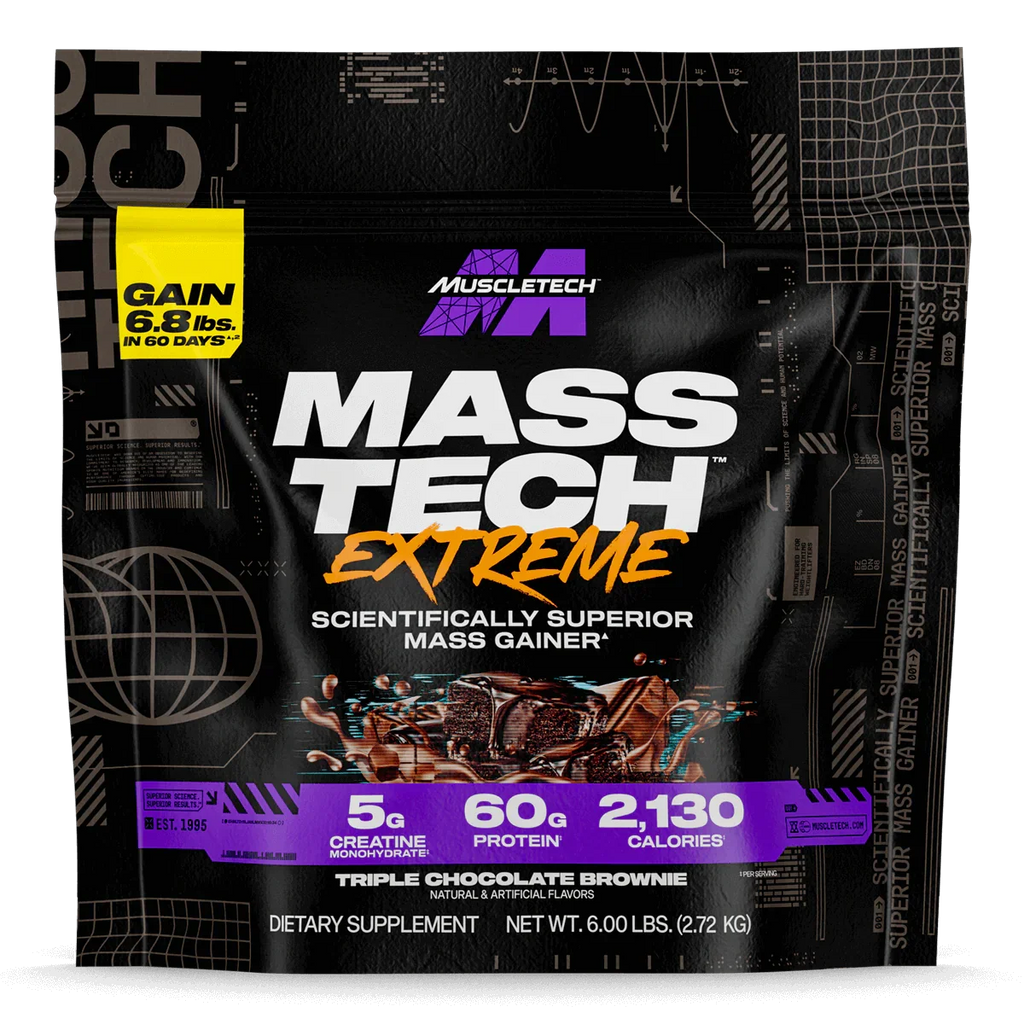 MuscleTech Mass Gainer   Tech Extreme 2000 6 lb   Triple Chocolate Brownie