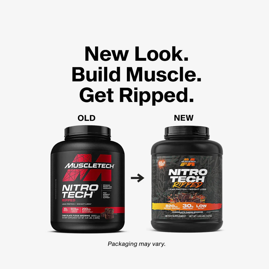 MuscleTech Nitro Tech Ripped  Chocolate Fudge Brownie 4 LB