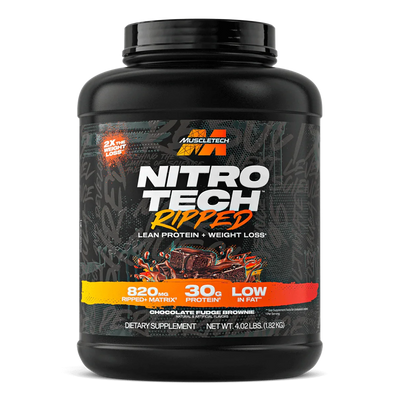 Proteina MuscleTech Nitro Tech Ripped  Chocolate Fudge Brownie 4 LB