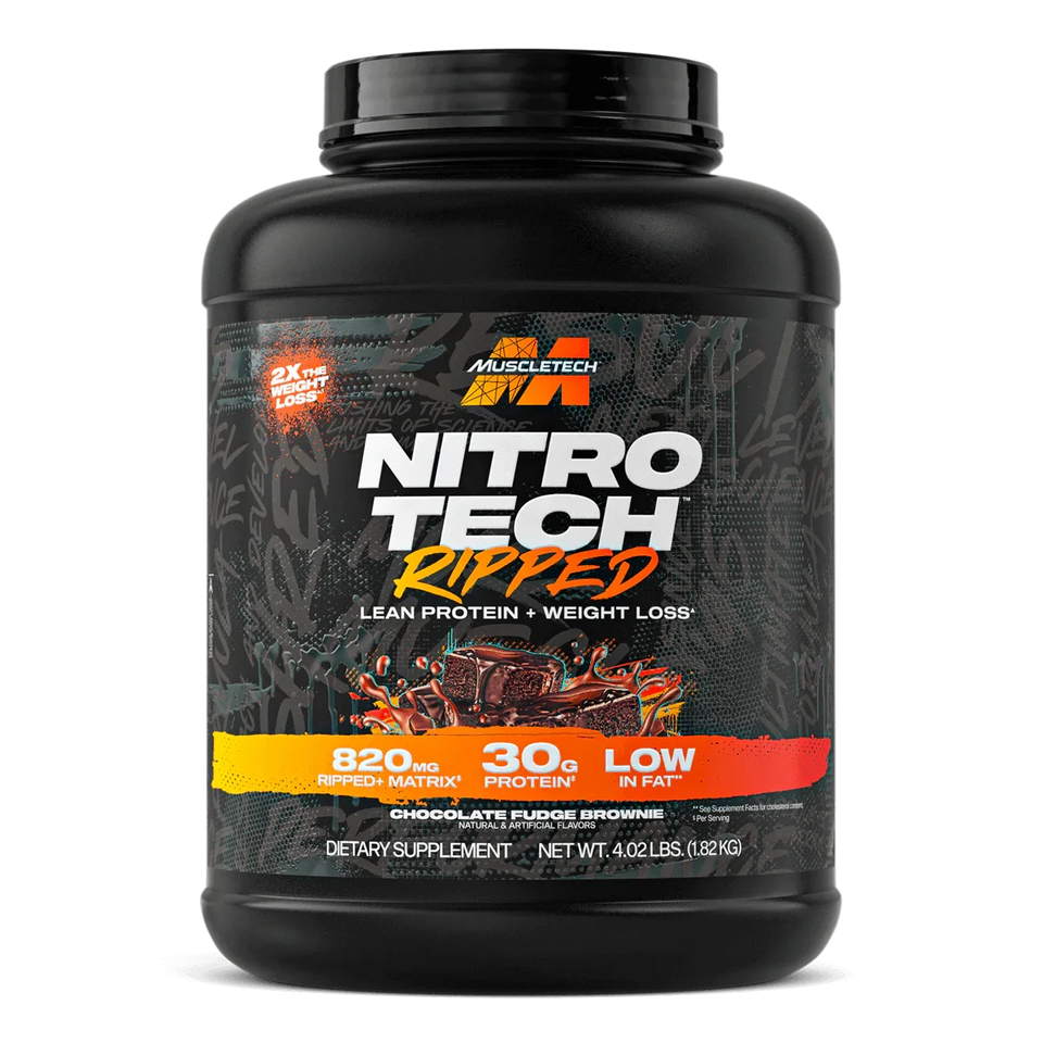 Proteina MuscleTech Nitro Tech Ripped  Chocolate Fudge Brownie 4 LB
