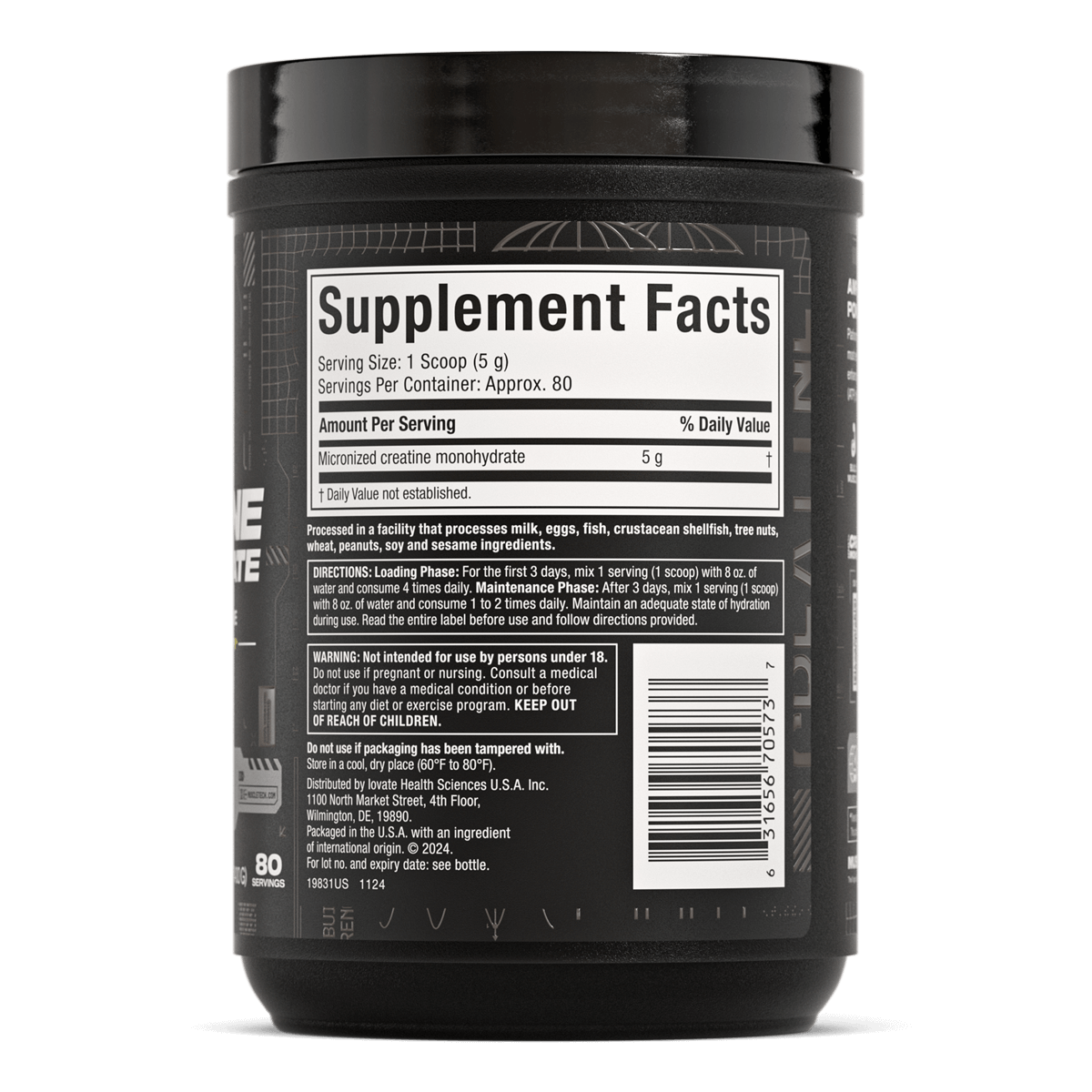 Creatina MuscleTech Platinum 100%  400 g Sin sabor