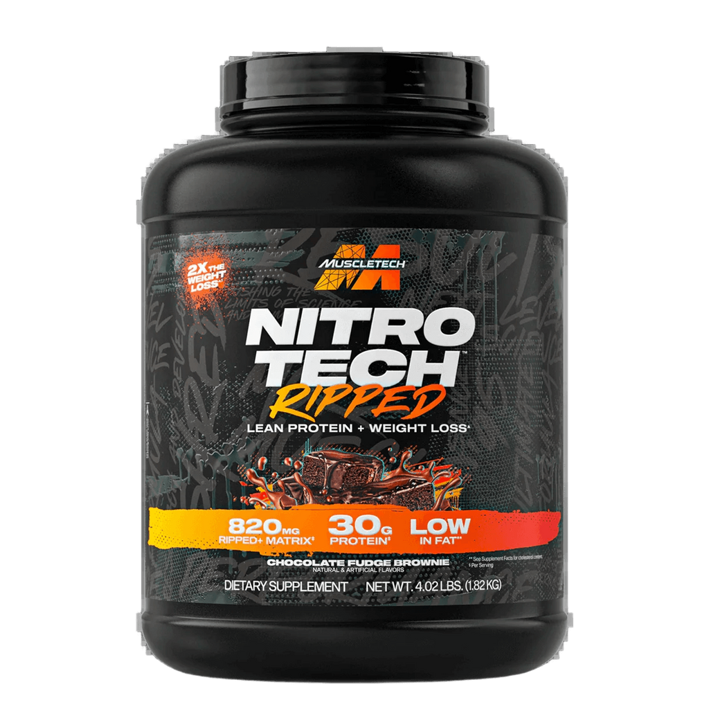 Proteina MuscleTech Nitro Tech Ripped  Chocolate Fudge Brownie 4 LB