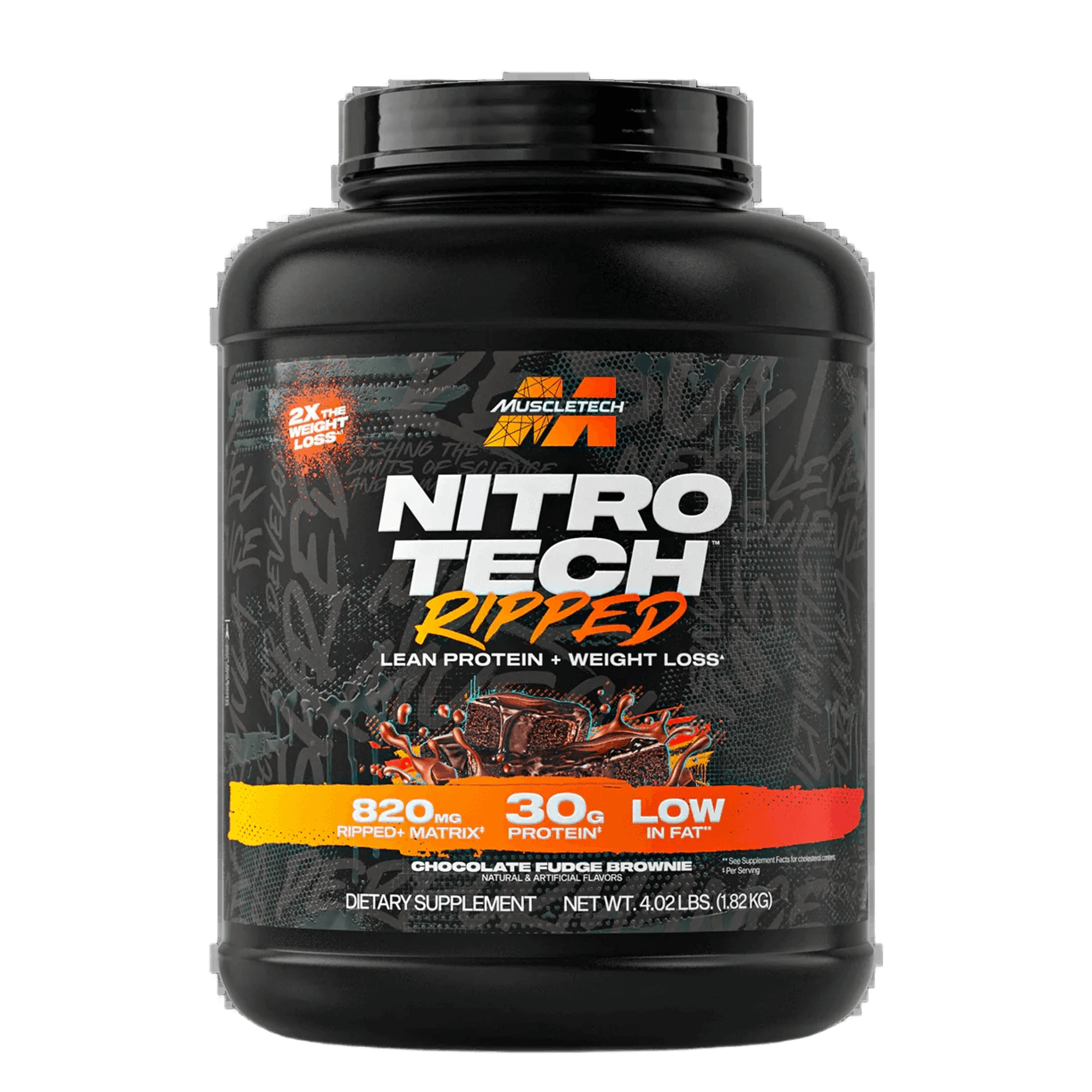 Proteina MuscleTech Nitro Tech Ripped  Chocolate Fudge Brownie 4 LB