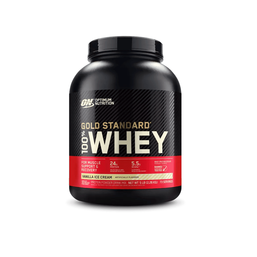 Proteína Optimum Nutrition 100% Whey Gold Standard 5 lb   Vainilla Ice Cream