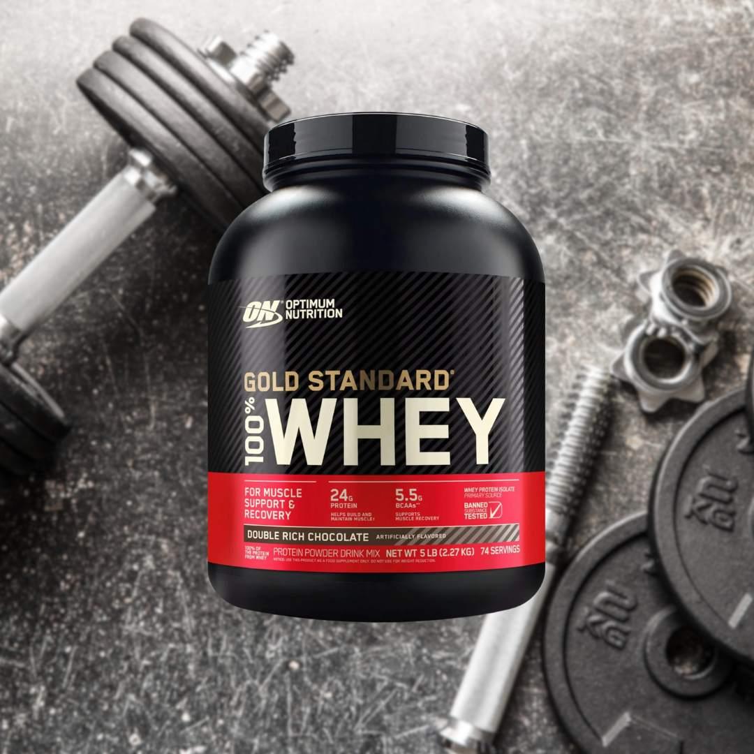 Proteína Optimum Nutrition 100% Whey Gold Standard 5 lb   Double Rich Chocolate