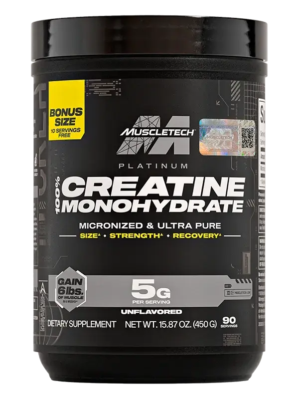 Creatina MuscleTech Platinum 100% 450 g 90 servicios Sin sabor