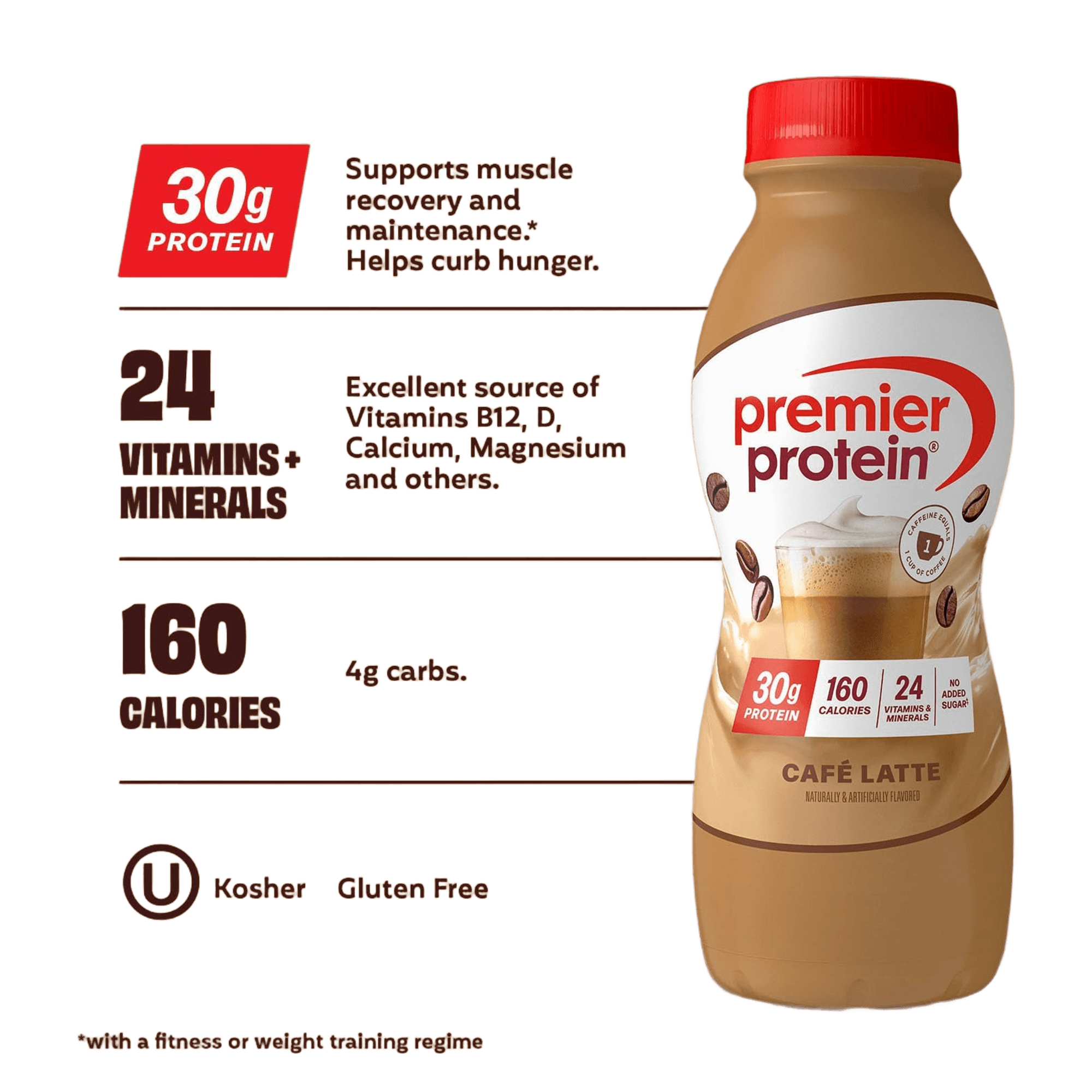 Premier Protein Shake Proteina preparada-  Cafe Latte