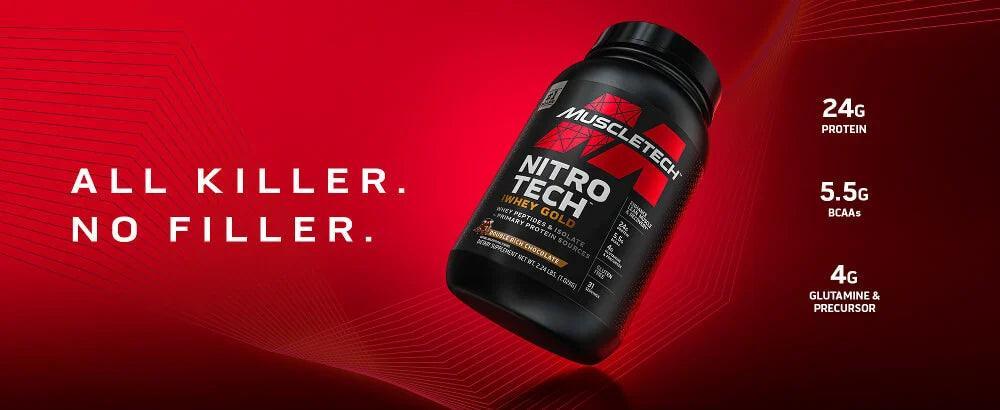 Proteina MuscleTech Nitro Tech 100% Whey Gold 5lb Double Rich Chocolate