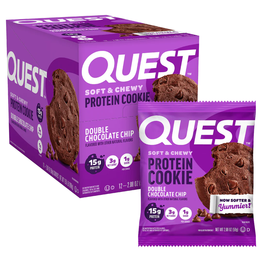 Quest Cookie de Proteína DOUBLE Chocolate Chip Rosa