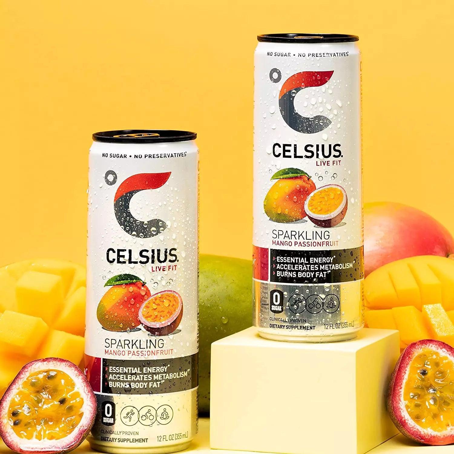 BEBIDA CELSIUS LIVE FIT SPARKLING MANGO PASSIONFRUIT 355ML