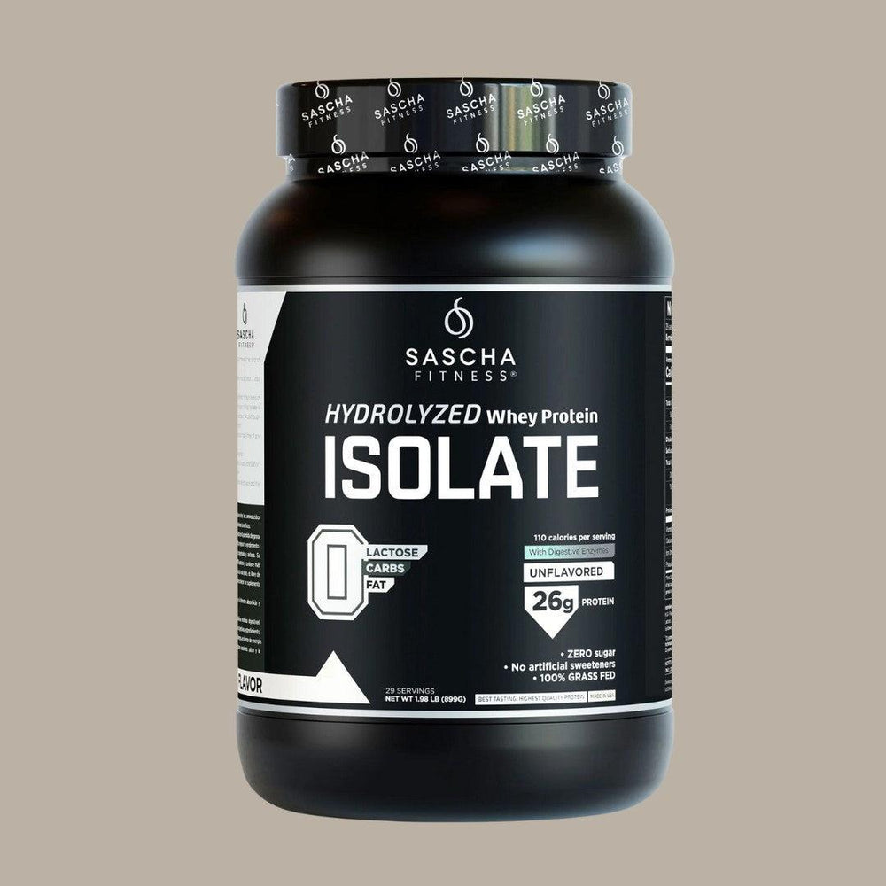 Sascha Fitness Hydrolyzed Whey Protein Isolate SIN SABOR 1.98 Lb