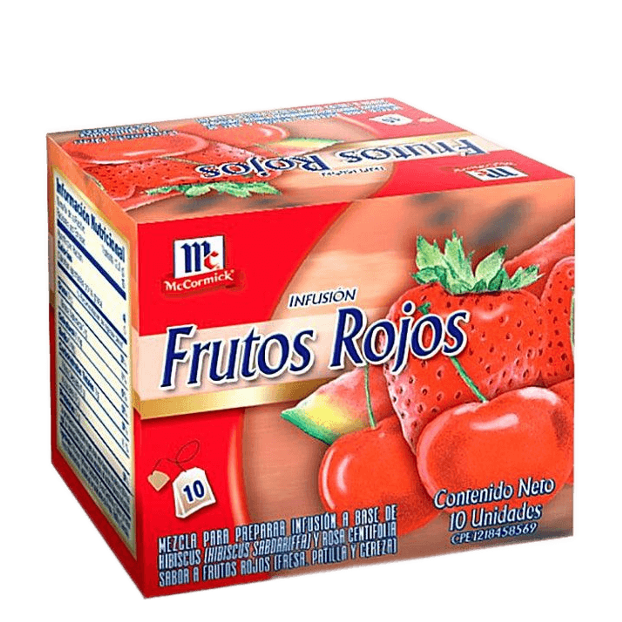 Té Frutos Rojos McCormick 10 bolsas