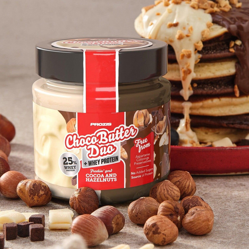 Prozis ChocoButter Duo + Whey protein   Cacao y Avellana 200 g