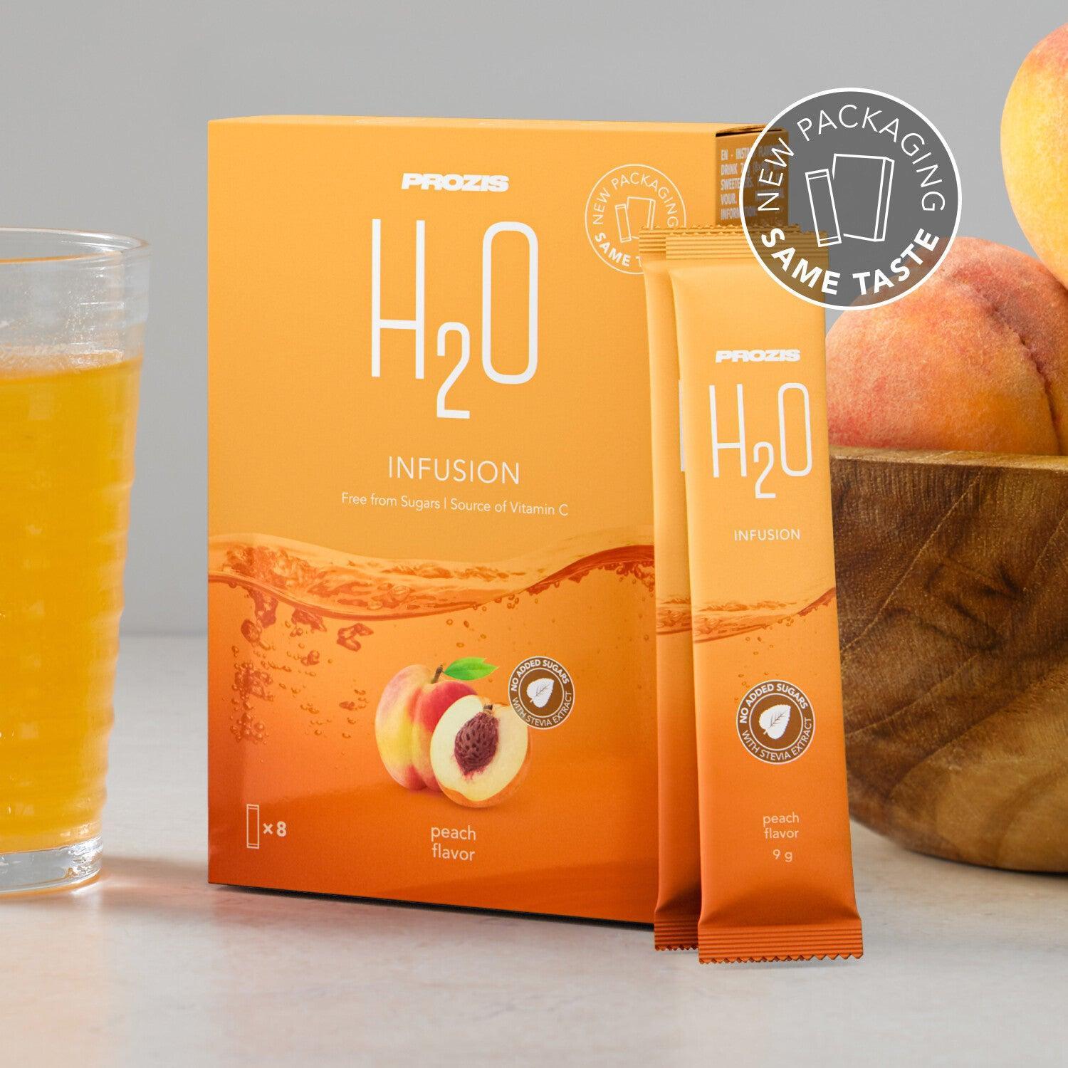Quemador Prozis 8 x H2O Infusion 9 g   Durazno